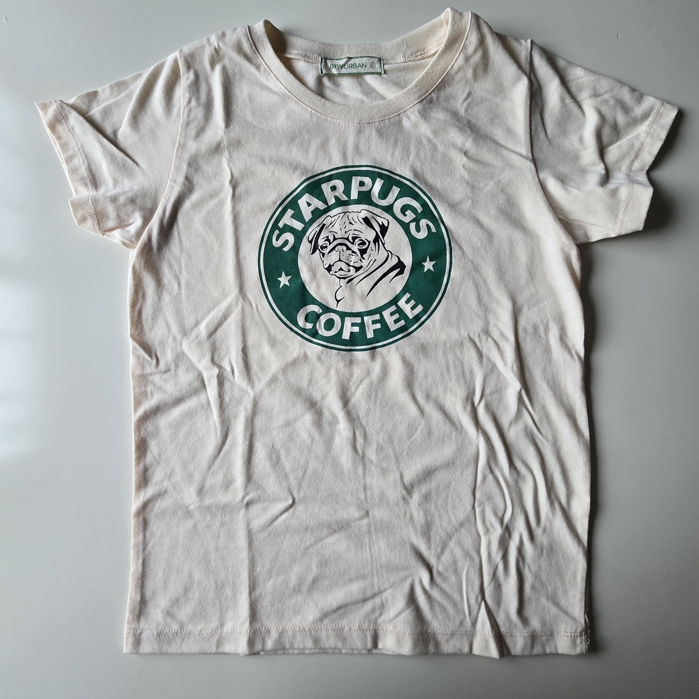 GWTURBAN Cream Starpugs Coffee Kids Tee